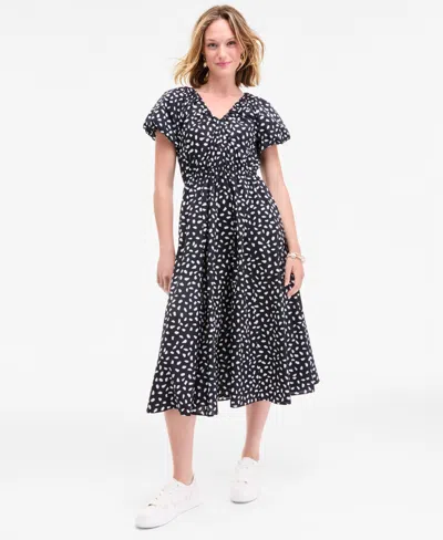 ON 34TH WOMEN'S PUFF-SLEEVE MIDI DRESS, EXCLUSIVELY AT MACY'S