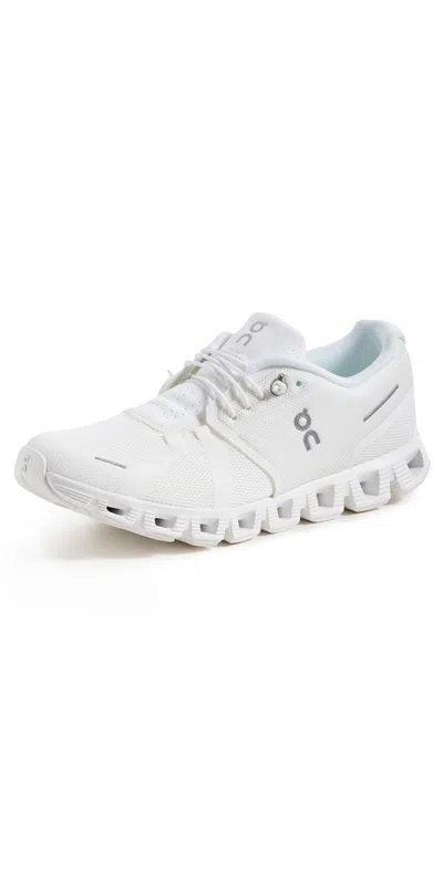 ON CLOUD 5 SNEAKERS UNDYED-WHITE/WHITE