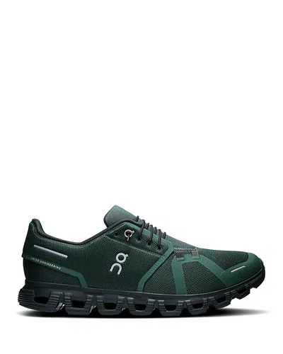 ON MEN'S CLOUD 6 RUNNING SNEAKERS IN EVERGREEN