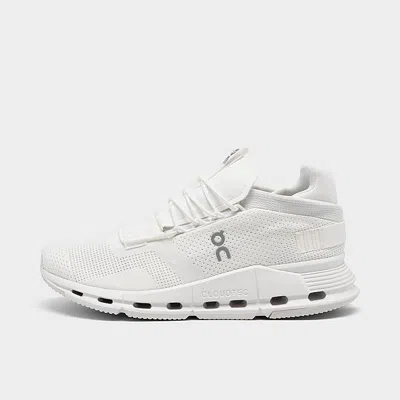 ON ON RUNNING BRAND CLOUD CLOUDNOVA UNDYED ALL WHITE WOMEN'S SHOES 2024