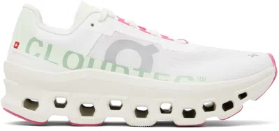 ON WHITE & GREEN CLOUDMONSTER SNEAKERS