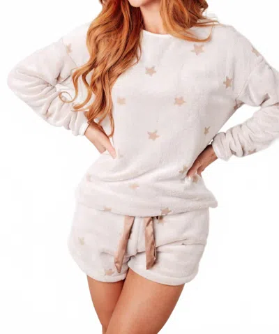 ONE ELEVEN NORTH STARS AT NIGHT LOUNGEWEAR SET IN TAUPE