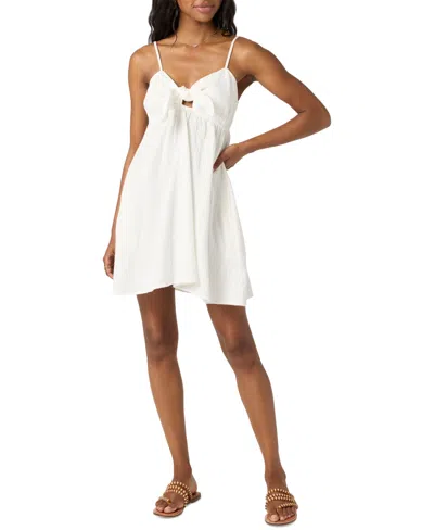 O'NEILL JUNIORS' NATALYA SLEEVELESS TIE-FRONT MINI DRESS