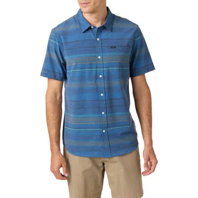 O'NEILL O'NEILL TRVLR UPF TRAVERSE STRIPE SHORT SLEEVE PERFORMANCE BUTTON-UP SHIRT