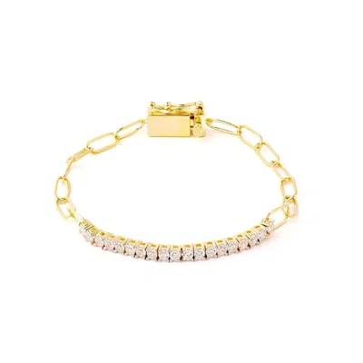 ONEWILDONE WOMEN'S GOLD / SILVER HOW LUCKY ARE WE BRACELET