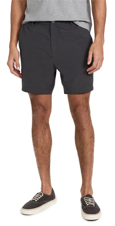 ONIA 4-WAY STRETCH VERSATILITY SHORTS 7 CHARCOAL