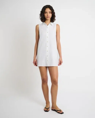 ONIA ONIA AIR LINEN SLEEVELESS SHIRTDRESS