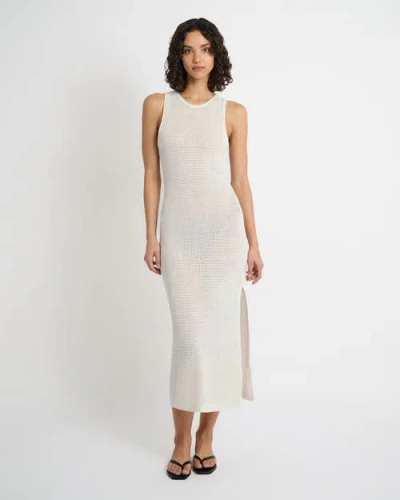 ONIA ONIA LINEN KNIT SCOOP BACK MAXI DRESS