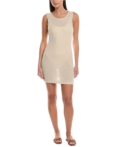 ONIA ONIA SCOOP BACK LINEN-BLEND MINI DRESS