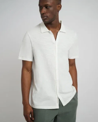 ONIA ONIA SLUB SHORT SLEEVE BUTTON-UP SHIRT