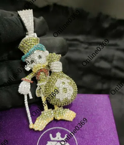 ONLINE0369 2.18 CT RD CUBIC ZIRCONIA MENS MULTI COLOR CUBIC ZIRCONIA CHARACTER PENDANT