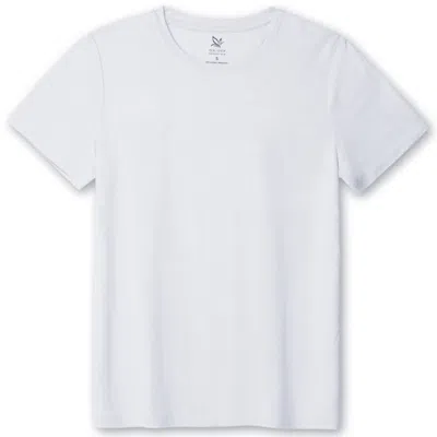 ON/OFF ESSENTIALS WOMEN'S BAMBOO CREW NECK TEE- WHITE