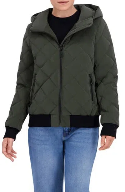 OOKIE & LALA OOKIE & LALA QUILTED HOODED BOMBER JACKET