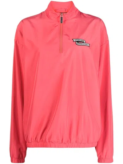 OPENING CEREMONY LOGO-PATCH WINDBREAKER JACKET