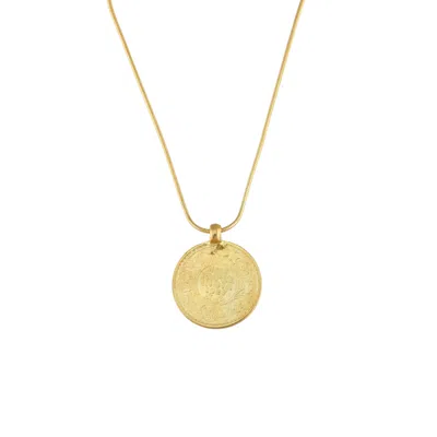 OPIUM JEWELS WOMEN'S VINTAGE RUPEE COIN ON GOLD PLATED CHAIN