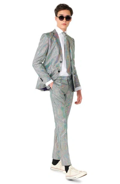 OPPOSUITS OPPOSUITS KIDS' MIRROR PATCH TWO-PIECE SUIT & TIE