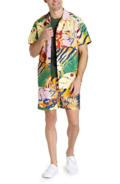OPPOSUITS OPPOSUITS TROPIC THRILL CAMP SHIRT & DRAWSTRING SHORTS SET