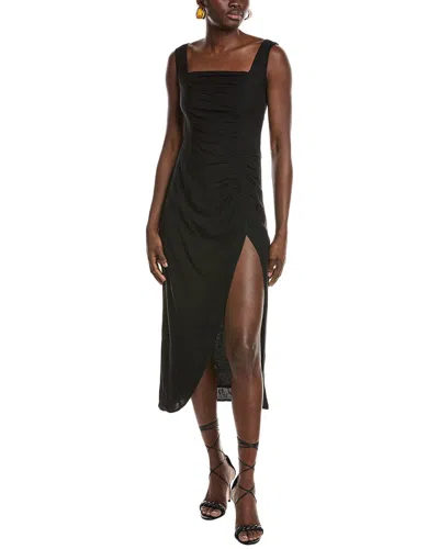 OPT O.P.T NIRA LINEN-BLEND MIDI DRESS