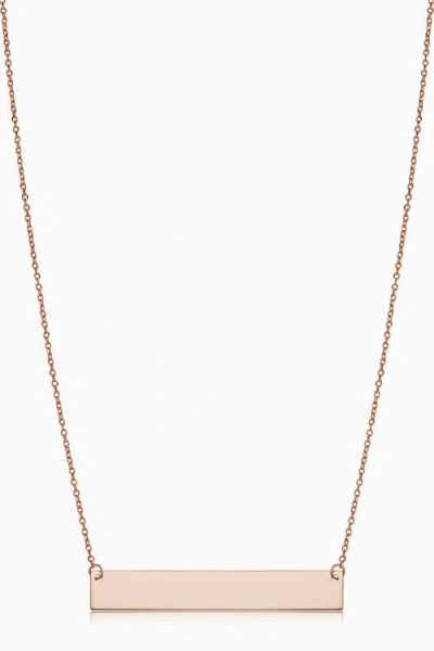 ORADINA ORADINA 10K GOLD BROOKLYN BAR NECKLACE