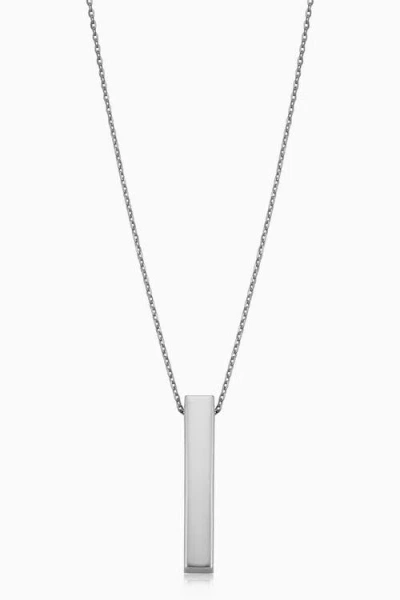 ORADINA ORADINA 10K GOLD BROOKLYN BAR PENDANT NECKLACE