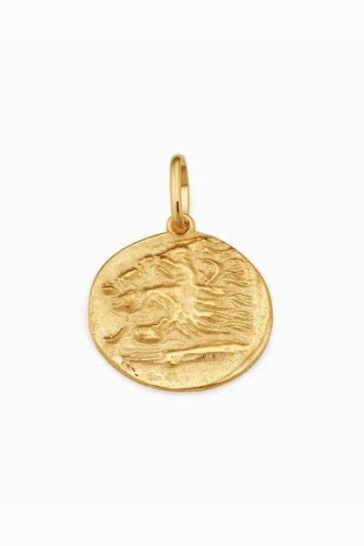 ORADINA ORADINA 14K GOLD GREEK LION MEDALLION PENDANT CHARM