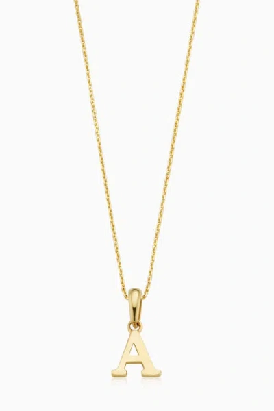 ORADINA ORADINA 14K GOLD MY LETTER INITIAL PENDANT NECKLACE
