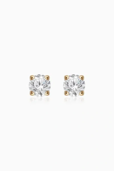 ORADINA ORADINA 14K YELLOW GOLD SHINE BRIGHT DIAMOND SMALL STUDS