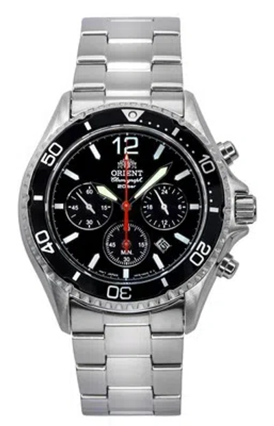 ORIENT ORIENT CHRONOGRAPH BLACK DIAL SOLAR DIVER ANALOG RA-TX0202B10B 200M MENS WATCH