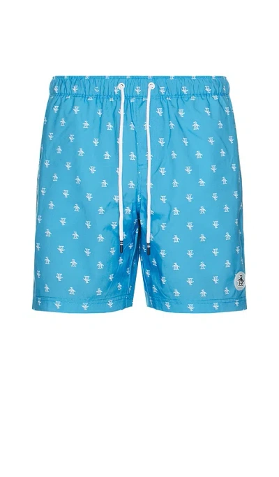 ORIGINAL PENGUIN 7 VOLLEY ALL OVER PRINT RE-PETE SWIM TRUNK