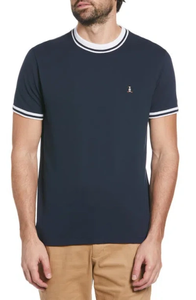 ORIGINAL PENGUIN ORIGINAL PENGUIN SLIM FIT PIQUÉ KNIT RINGER T-SHIRT