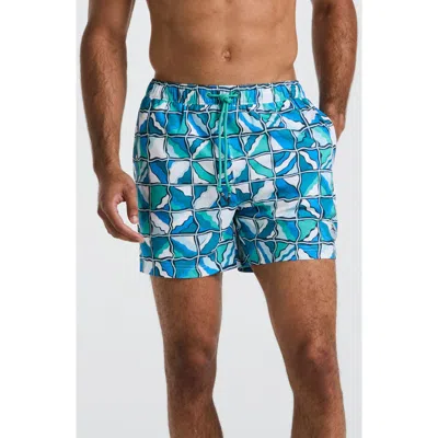 ORIGINAL PENGUIN ORIGINAL PENGUIN WAVY 5-INCH SWIM TRUNKS