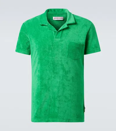 ORLEBAR BROWN COTTON TERRY POLO SHIRT