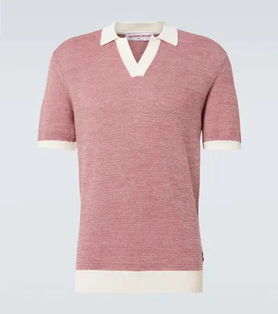 ORLEBAR BROWN HORTON WOOL AND COTTON POLO SWEATER