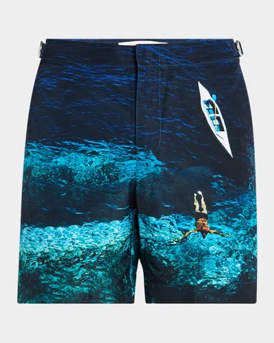 ORLEBAR BROWN MEN'S BULLDOG PHOTOGRAPHIC DEEP SEA SWIM SHORTS