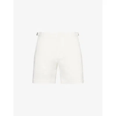 ORLEBAR BROWN MENS SEA MIST BULLDOG REGULAR-FIT STRETCH-COTTON SHORTS