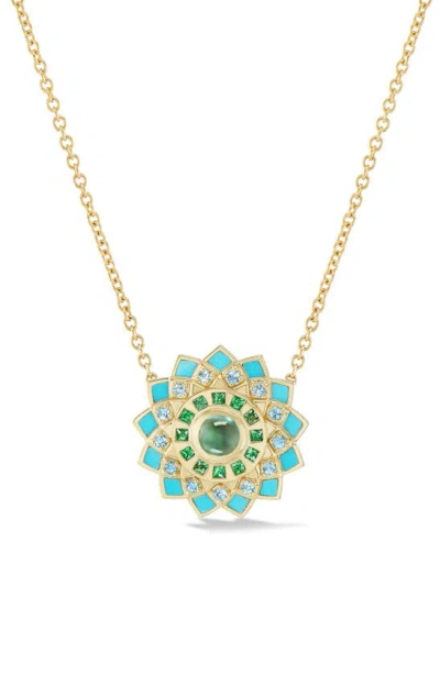 ORLY MARCEL ORLY MARCEL MINI TEMPLE INLAY MANDALA NECKLACE