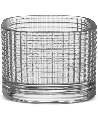 ORREFORS MAGICA SUPER CIRCLE CRYSTAL VOTIVE HOLDER, SMALL