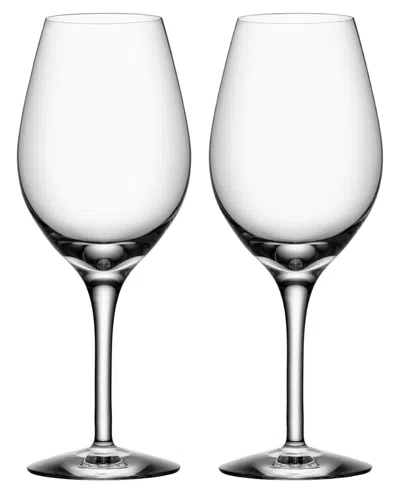 ORREFORS ORREFORS SET OF 2 MORE WINE GLASSES