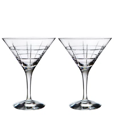 ORREFORS SET OF 2 STREET MARTINI GLASSES