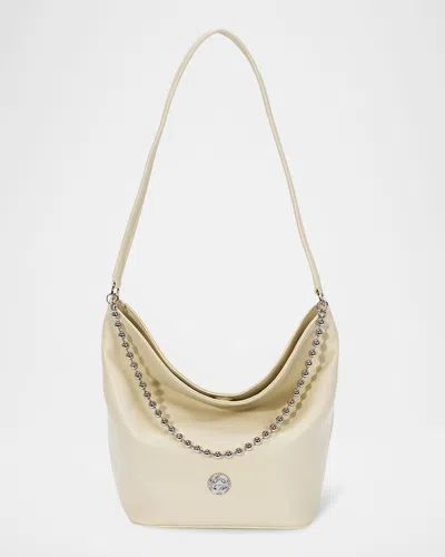 ORYANY BALL CHAIN LEATHER BUCKET BAG