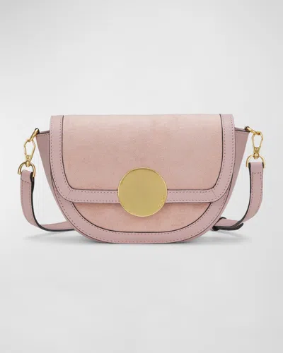 ORYANY LOTTIE SADDLE SUEDE CROSSBODY BAG