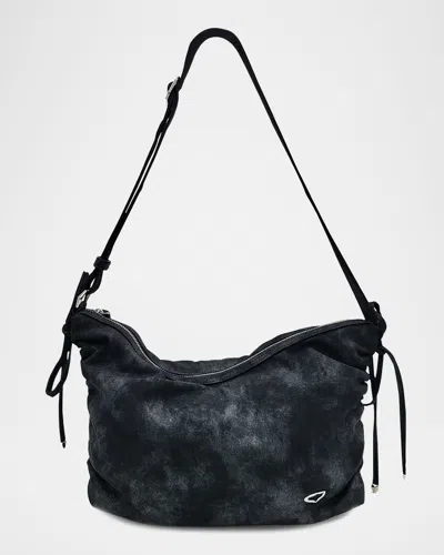 ORYANY RUSTY LARGE DISTRESSED CANVAS SHOULDER BAG