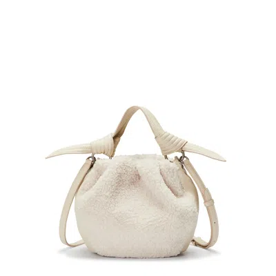 ORYANY WOMEN'S WHITE SELENA ECO FUR BUCKET - VANILLA CREAM