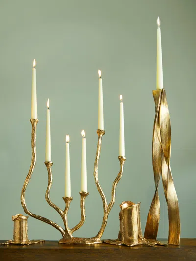OSANNA VISCONTI ALGA HAND-CAST BRONZE CANDLE HOLDER