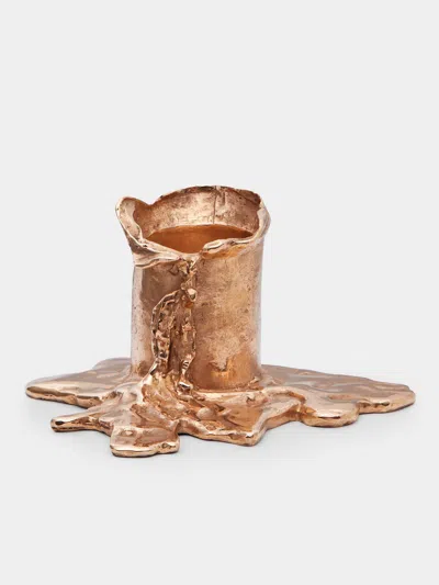 OSANNA VISCONTI MELTED HAND-CAST BRONZE CANDLE HOLDER