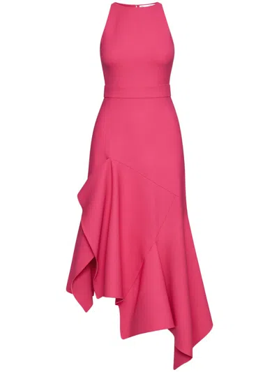 OSCAR DE LA RENTA ASYMMETRIC HEM DRESS