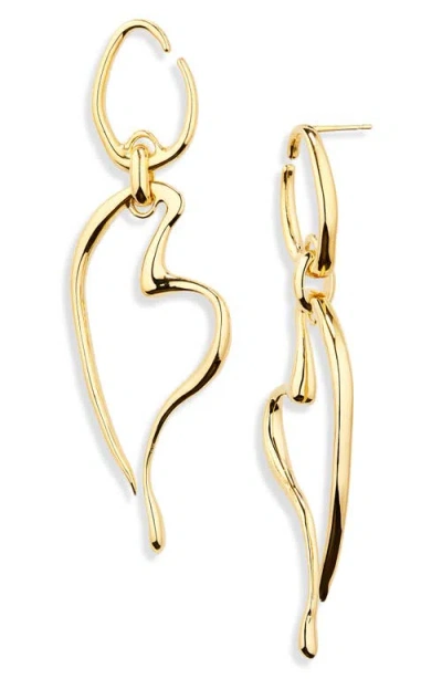 OSCAR DE LA RENTA OSCAR DE LA RENTA O & HEART DROP EARRINGS