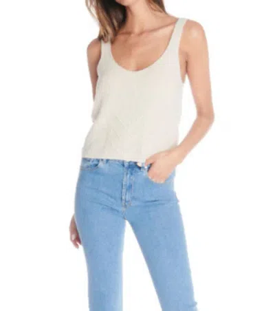 OSCAR THE COLLECTION KNIT TANK TOP IN ECRU