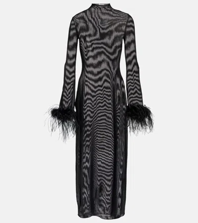 OSEREE OSÉREE LUMIÈRE PLUMAGE MIDI DRESS