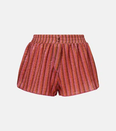 OSEREE OSÉREE STRIPED LAMÉ SHORTS